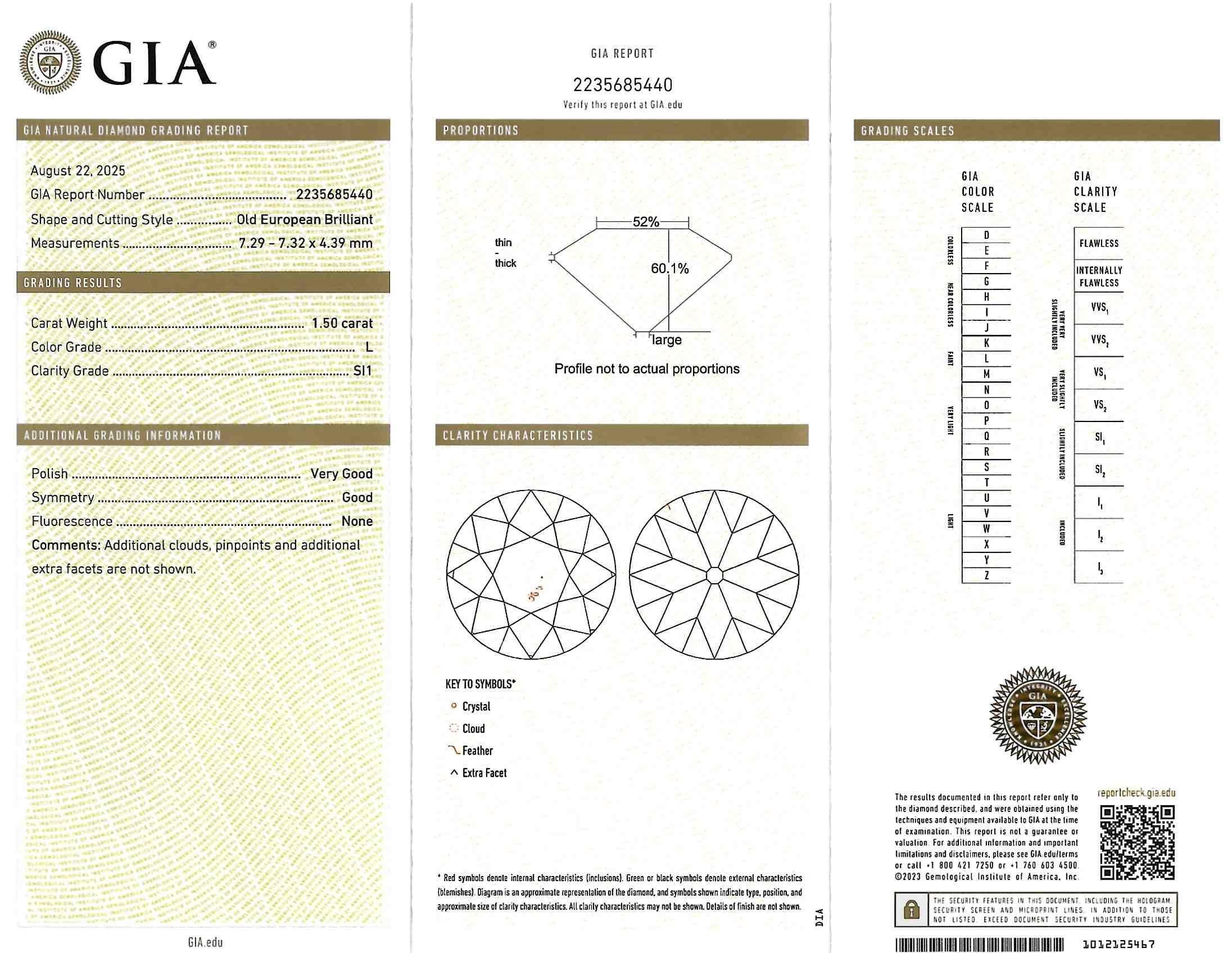 Bague de fiançailles vintage Art déco en platine avec diamant européen ancien de 1.72 carat, certifié GIA en vente 8