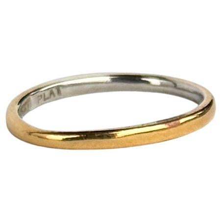 Art Deco 18 Carat Gold Band With Platinum Liner