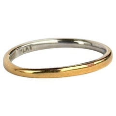 Antique Art Deco 18 Carat Gold Band With Platinum Liner