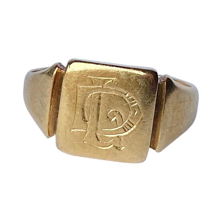 Art Deco 18 Carat Gold Signet Ring