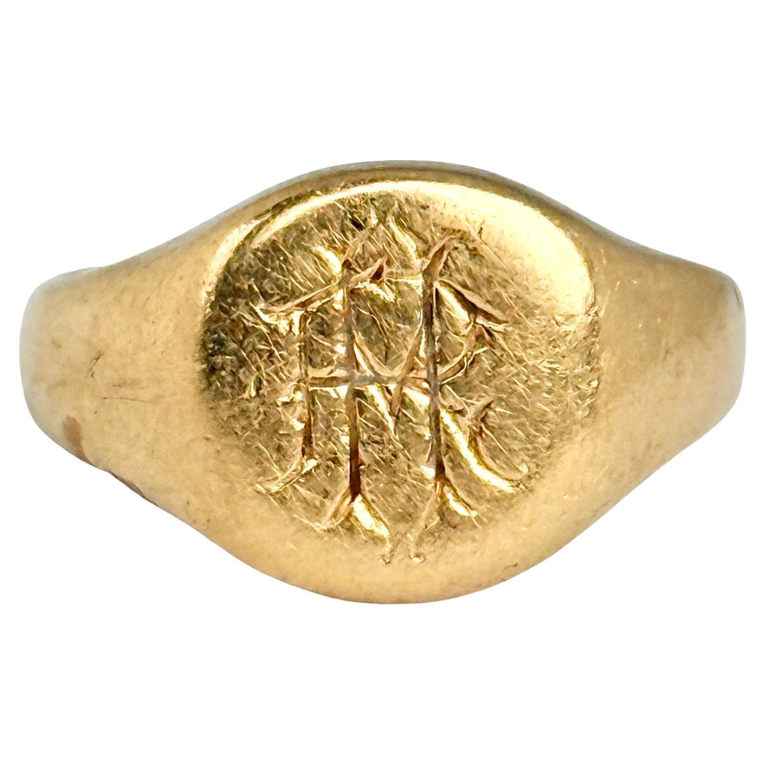 Art Deco 18 Karat Gold Siegelring