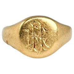 Art Deco 18 Karat Gold Siegelring