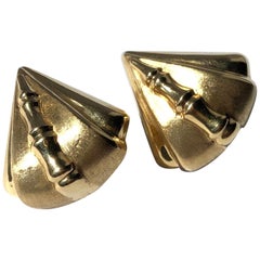 Antique Art Deco 18 Carat Gold Stud Earrings