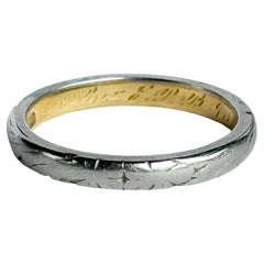 Bague Art Déco en or blanc et jaune 18 carats