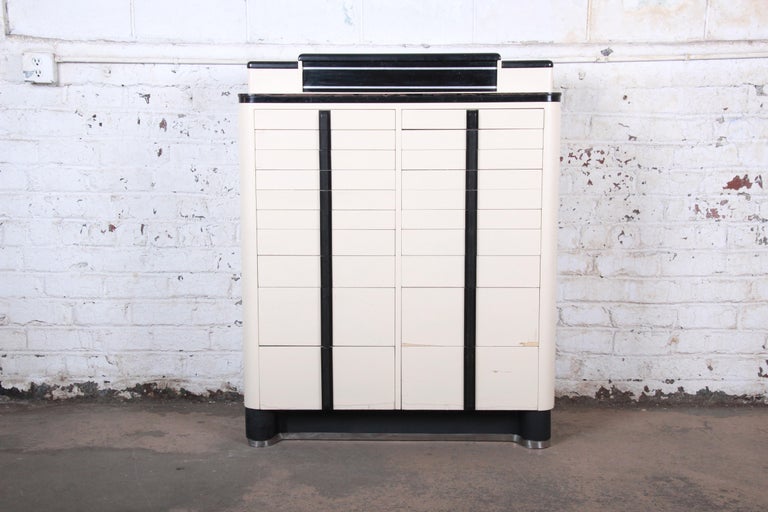 Art Deco 18 Drawer Dental Cabinet By American Cabinet Co Circa