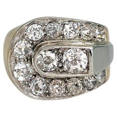 Art Deco 18 Karat Gold Altschliff Diamant Cocktail Ring