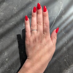 Art Deco 18 Karat White Gold Orange Blossom Buckle Wedding Band Ring