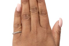 Fede nuziale Art Deco in oro bianco 18 carati