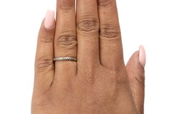 Art Deco 18 Karat White Gold Wedding Band