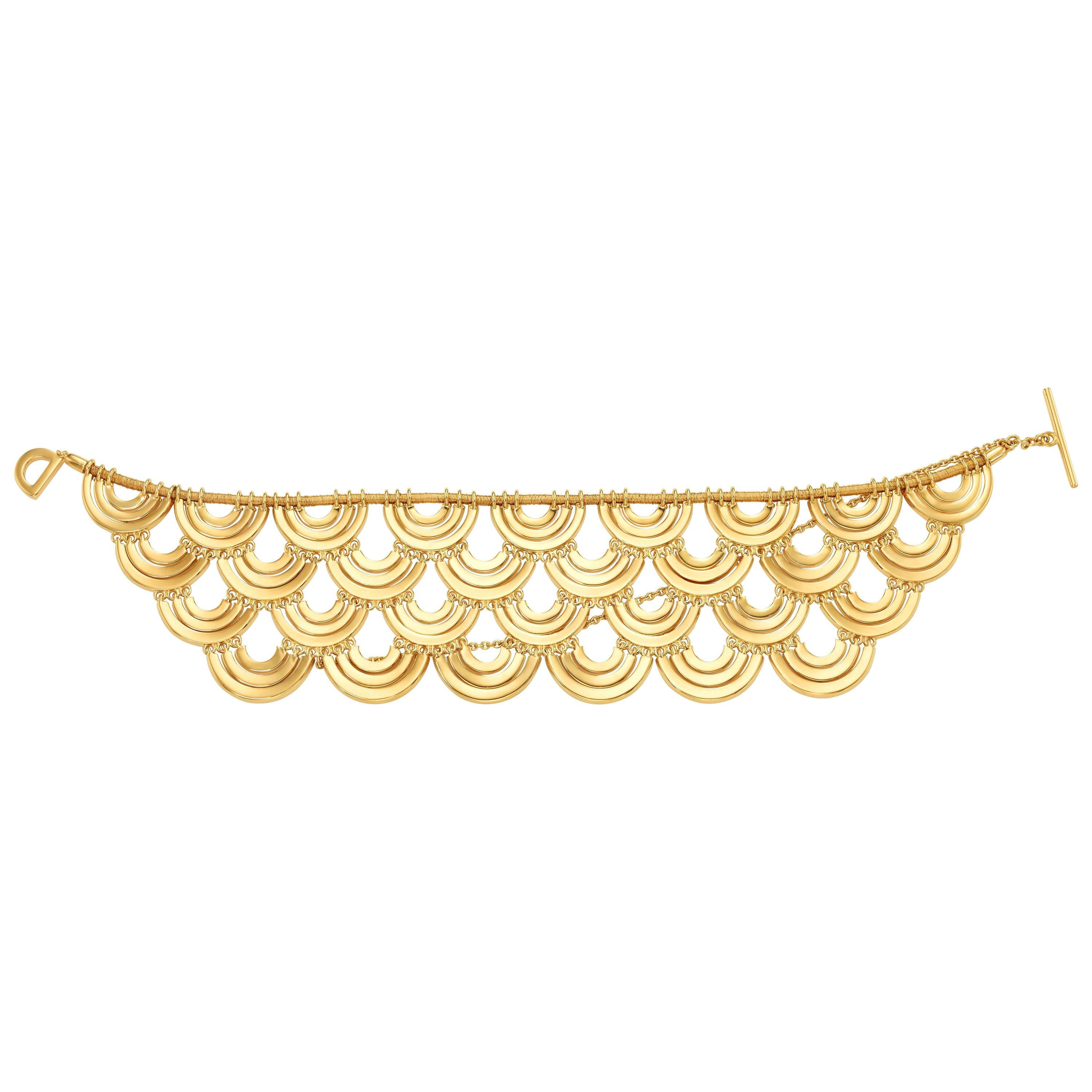 Art Deco Style 18 Karat Yellow Gold Bracelet