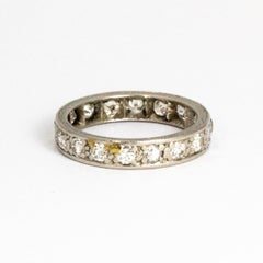 Art Deco 1.8 Total Carat Weight Diamond and Platinum Eternity Ring