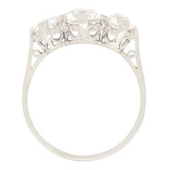 Art Deco 1.80ct Diamond Trilogy Ring, c.1920s