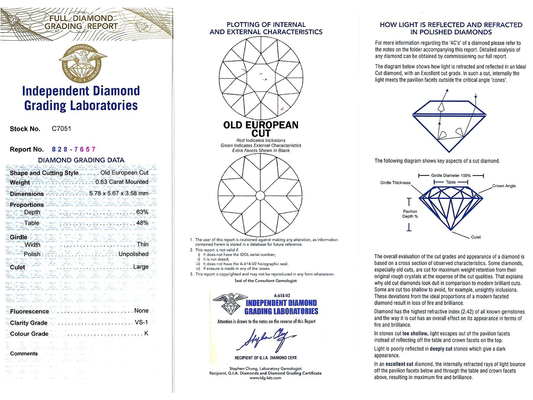 Art Deco 1,83 Karat Diamant und 18K Gelbgold Cocktail-Ring aus Gelbgold im Angebot 3