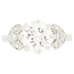 Bague solitaire Art déco en diamant 1,85 carat, c. 1920
