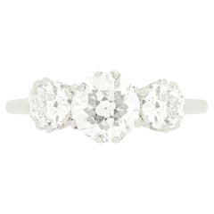 Art Deco 1.85ct Diamond Trilogy Ring, c.1920s