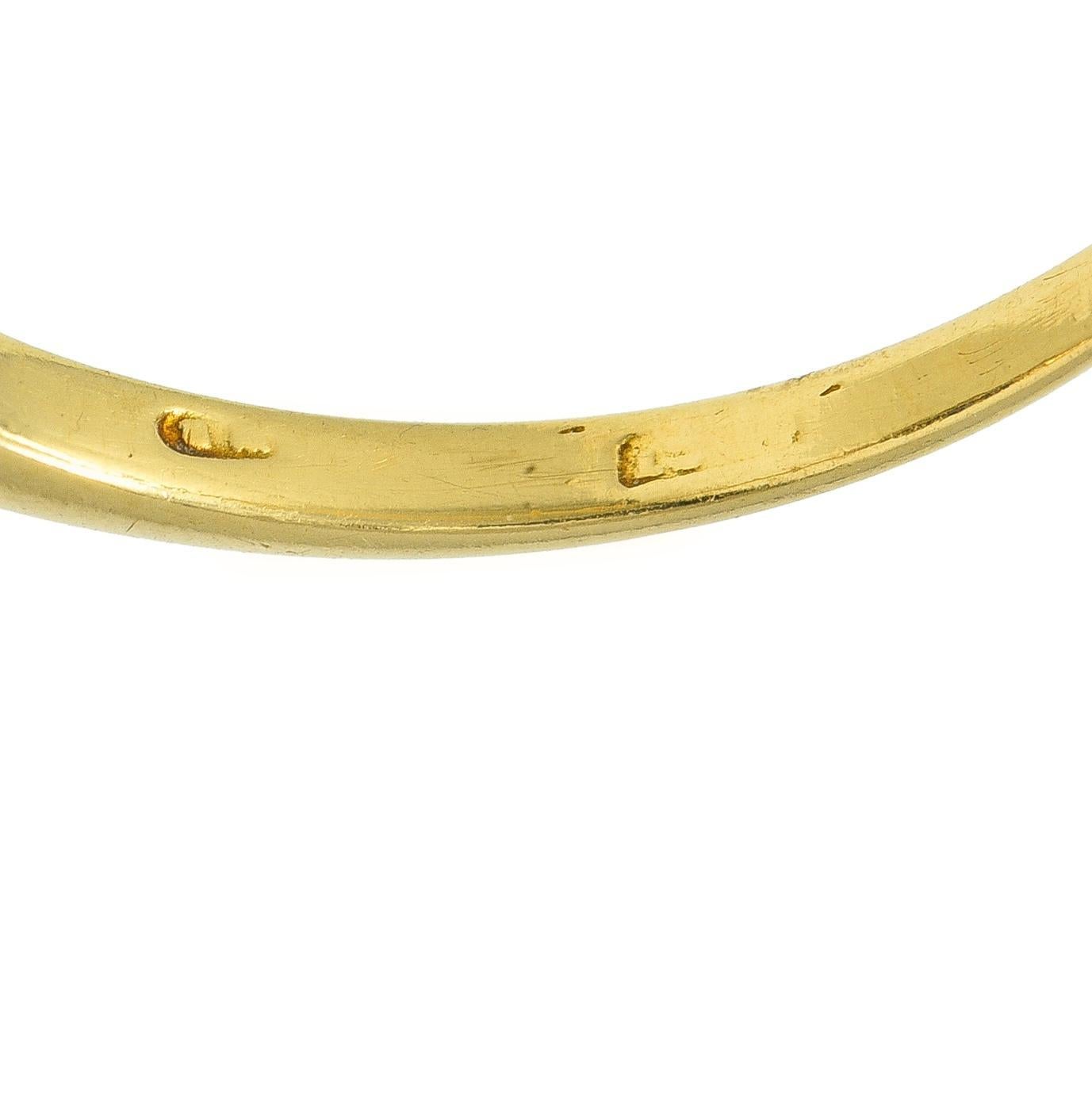 Art Deco 1.86 CTW No Heat Burma Sapphire Diamond Platinum 14 Karat Gold Ring For Sale 2
