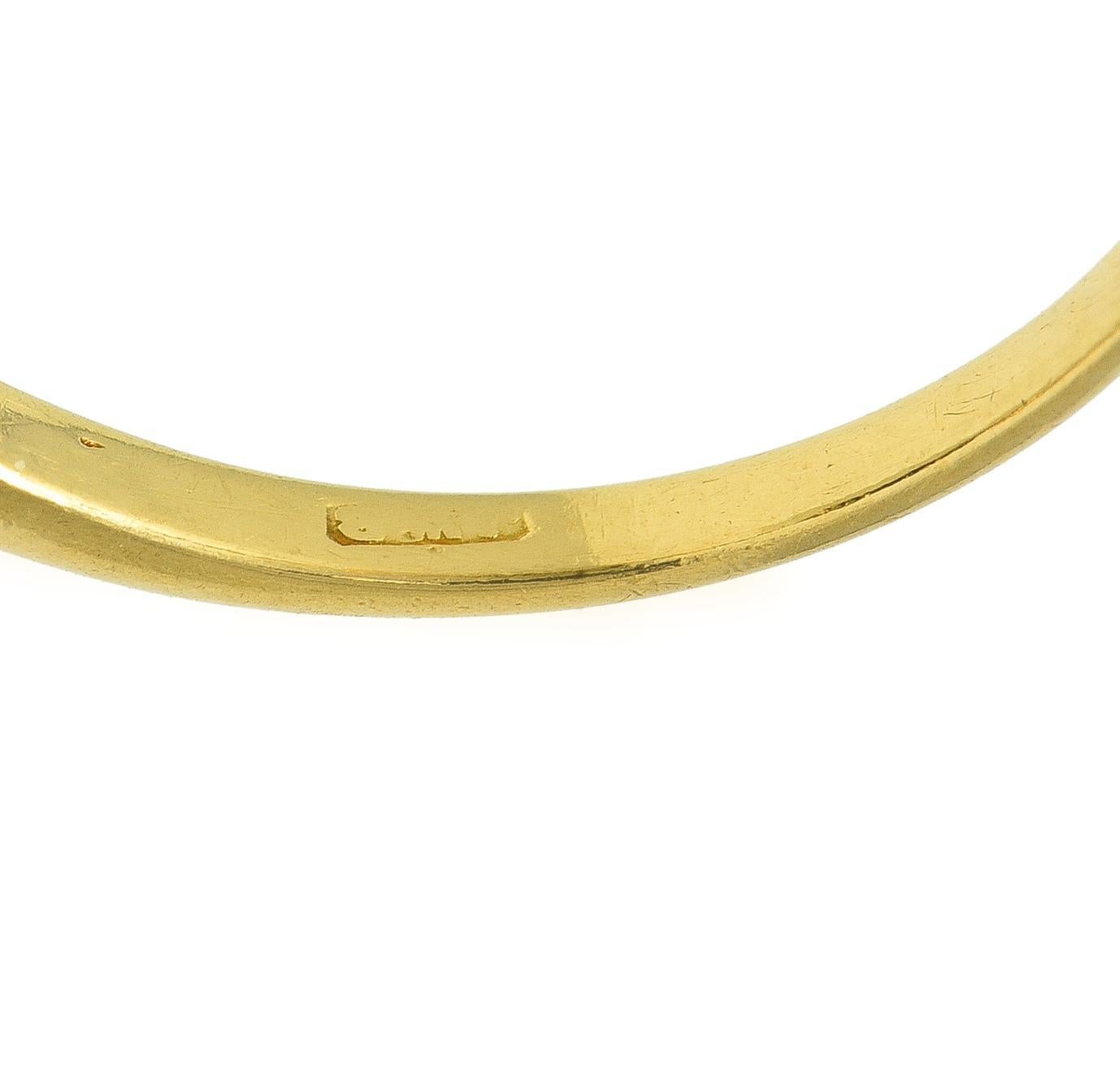 Art Deco 1.86 CTW No Heat Burma Sapphire Diamond Platinum 14 Karat Gold Ring For Sale 3