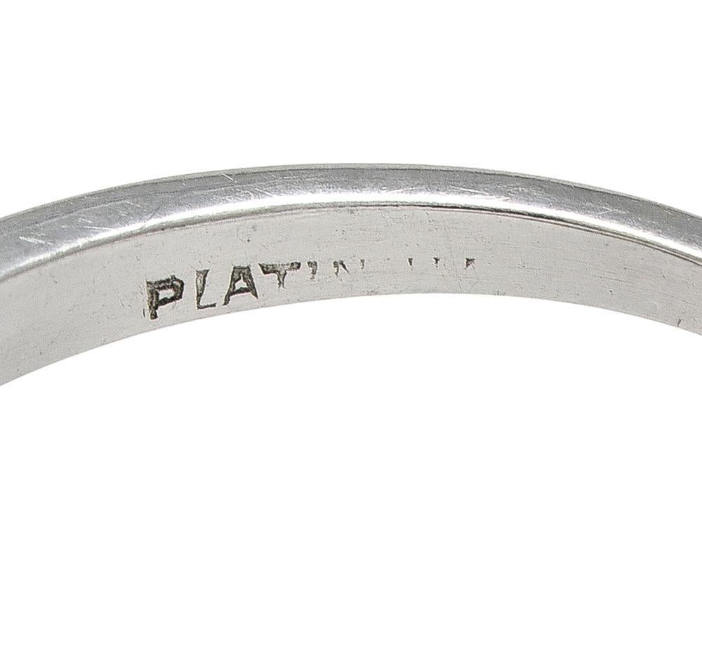 Art Deco 1.88 CTW Old European Cut Diamant Platin Weizen Quadrat Verlobungsring im Angebot 2