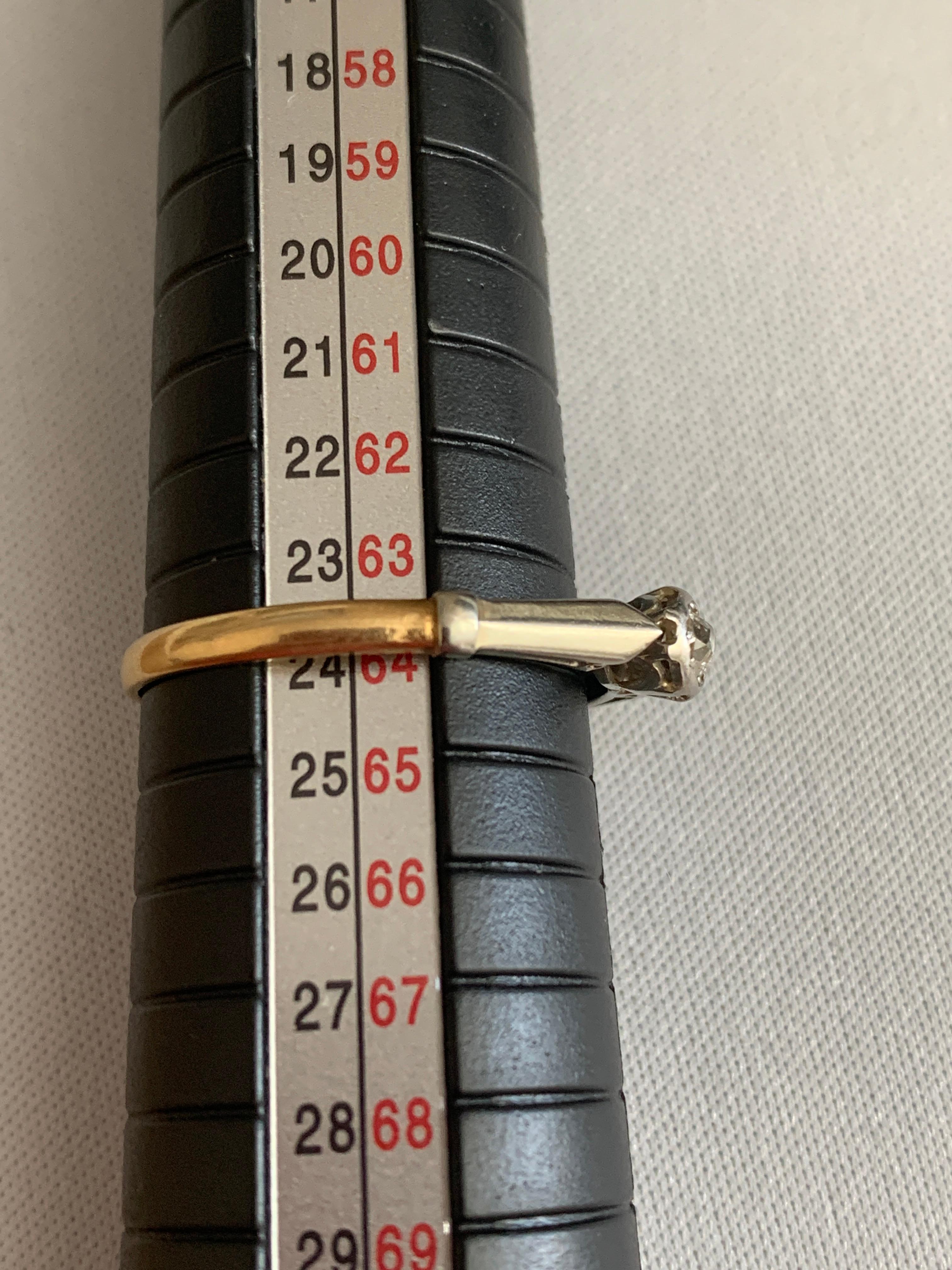 Art Decó Oro 18 ct y Platino Diamante en venta 6
