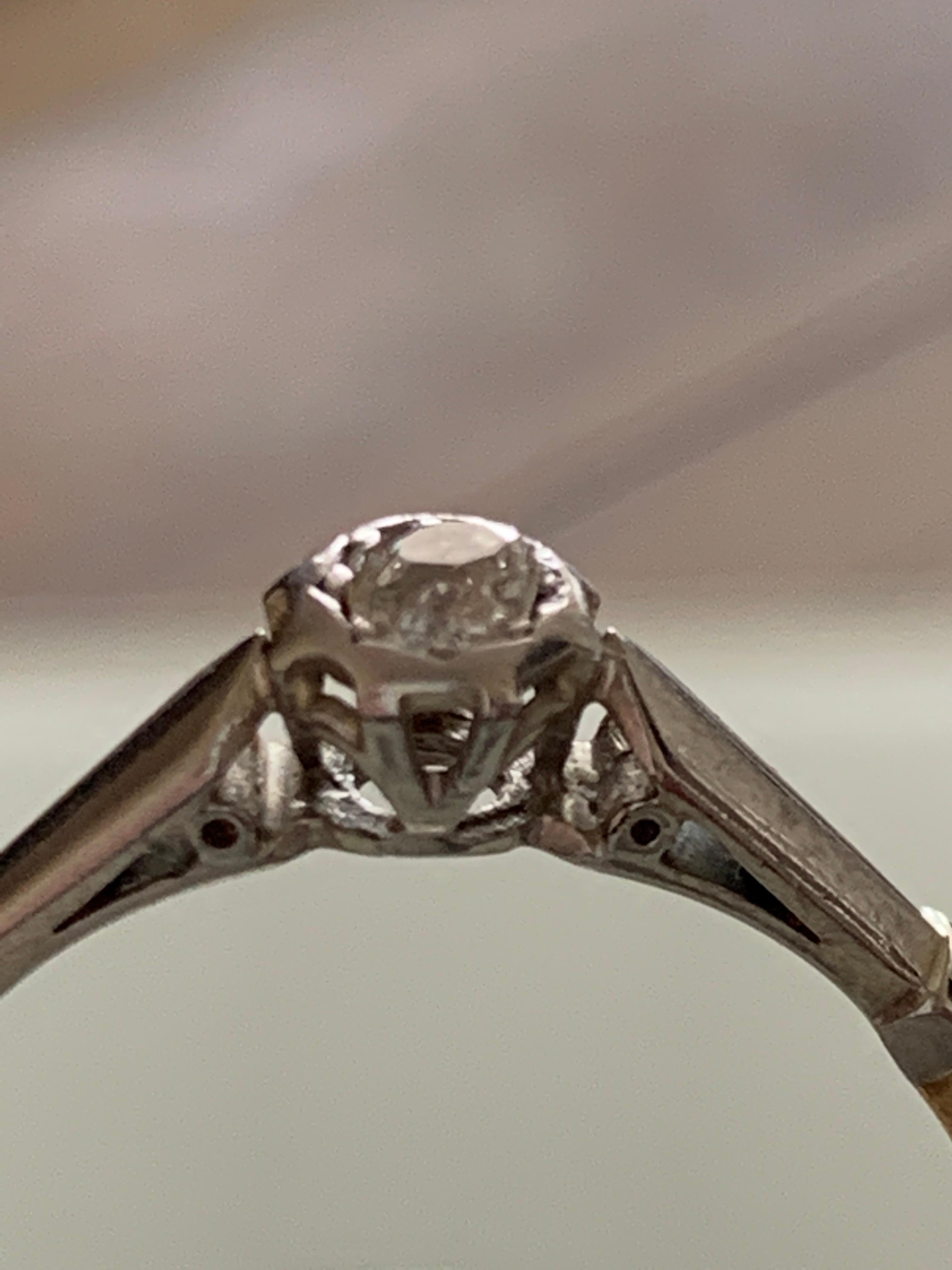 Art Decó Oro 18 ct y Platino Diamante en Bueno estado para la venta en London, GB
