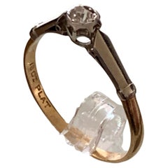 Art déco en or 18ct et platine avec diamant