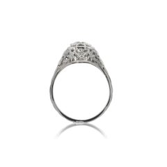 Art Deco 18K .60ct Diamond Filigree Ring