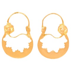 Art Deco 18k Gold French Earrings
