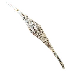 Bracciale d'oro con diamanti taglio miniera Art Déco 1920s