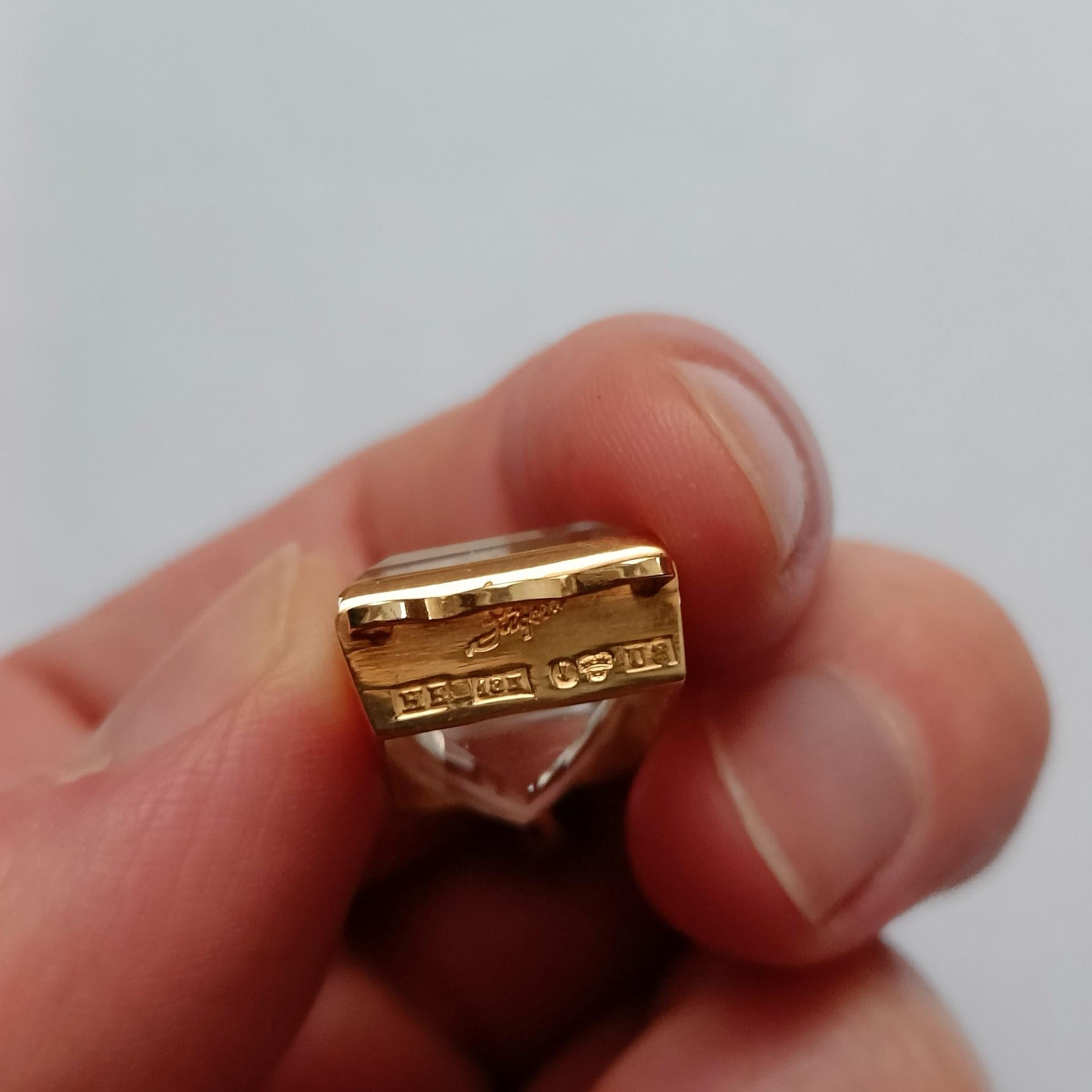 Ciondolo Art Deco in oro 18k con cristallo di rocca di Stigbert / Engelbert in vendita 2