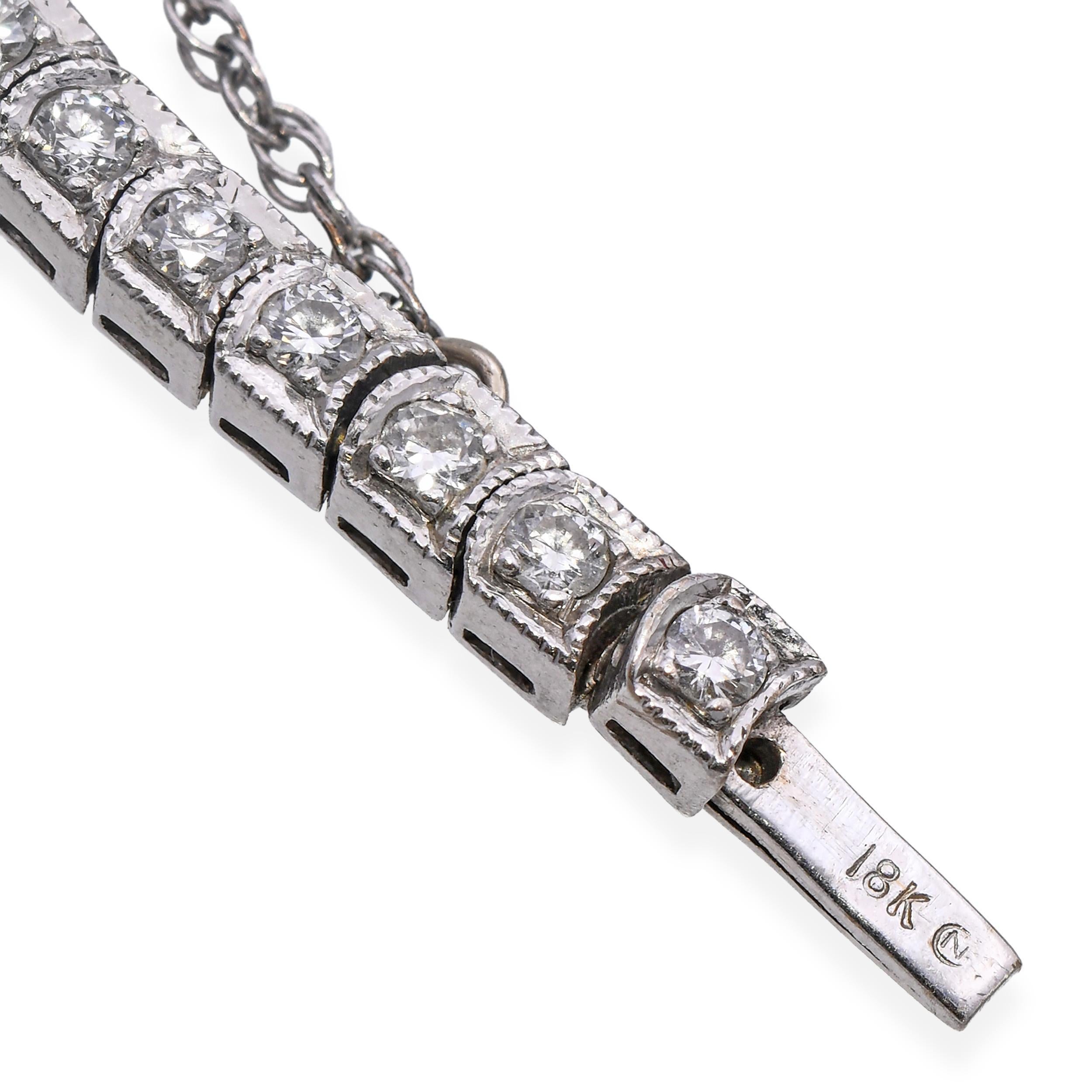 De las mujeres Pulsera Art Déco de oro blanco de 18 quilates con diamantes, ónice y esmeralda en venta