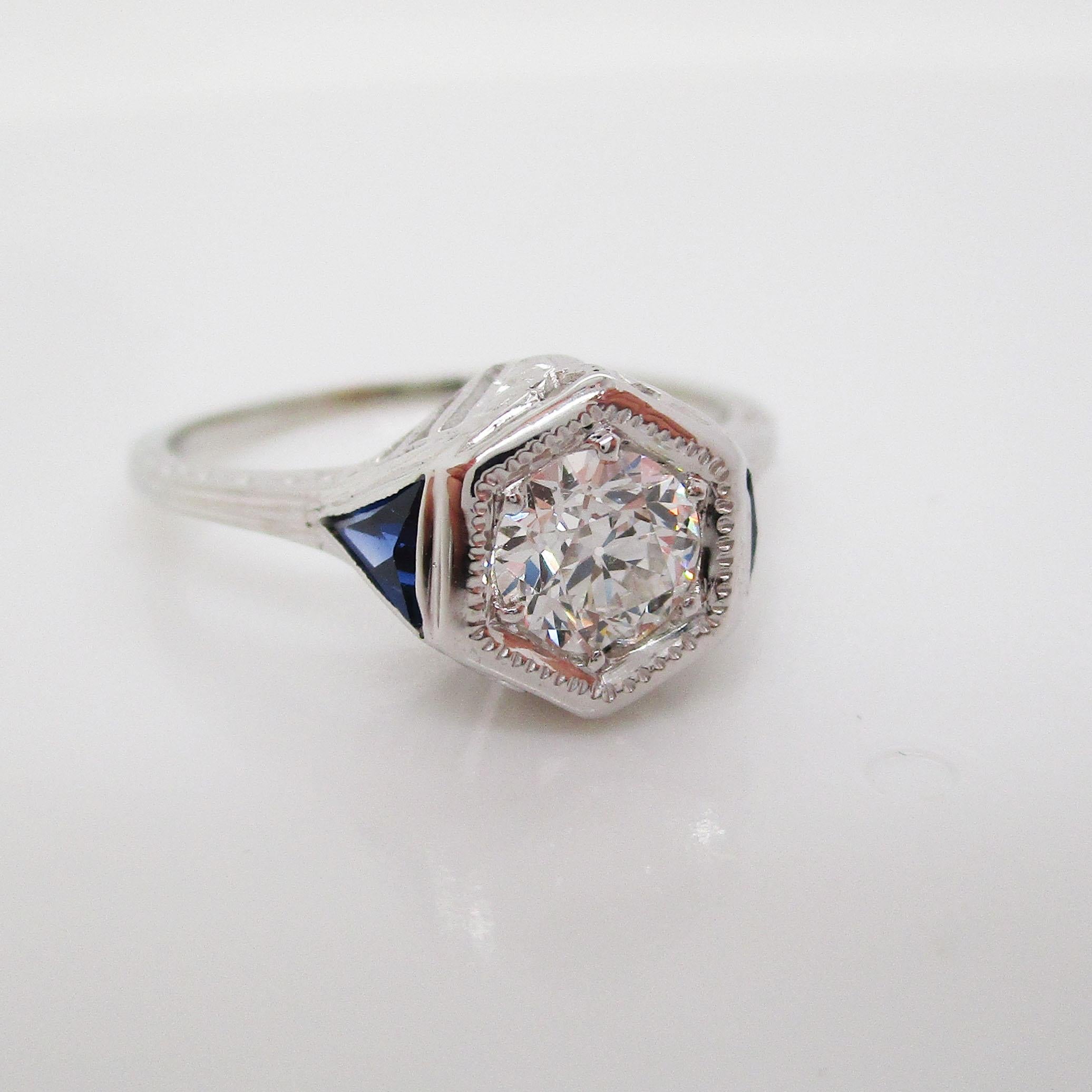 kentucky blue sapphire engagement ring