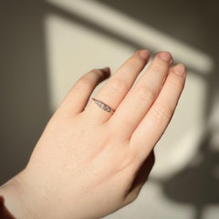 Art Deco 18K Yellow Gold & Platinum 0.4ctw Old Cut Diamond 5 Stone Ring