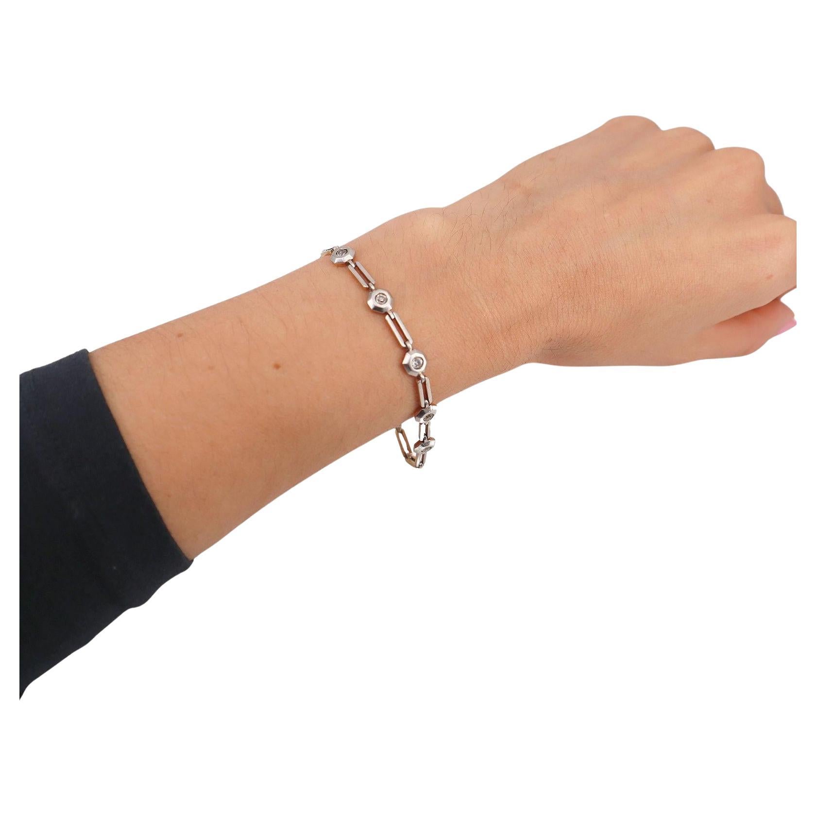 Art Deco 18kt Gold and Platinum Bracelet with Diamonds