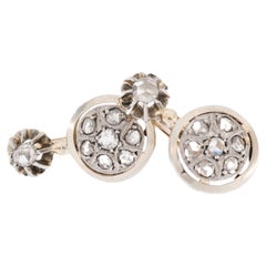 Art Deco 18kt Gold Earrings with Old-cut Diamonds