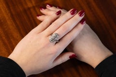 Art Deco 18kt Weißgold Diamant-Cocktailring, CIRCA 1930, 0,60ct