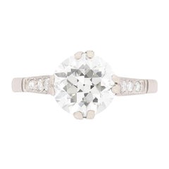 Art Deco 1.90 Carat Diamond Solitaire Ring, circa 1920s