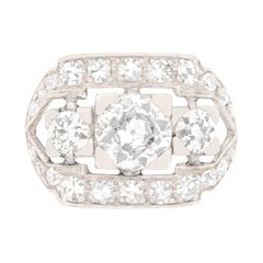 Art Deco 1.90ct Diamond Cluster Ring, c.1920s