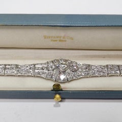 Art Deco 1920 Platinum Art Deco Diamond Bracelet