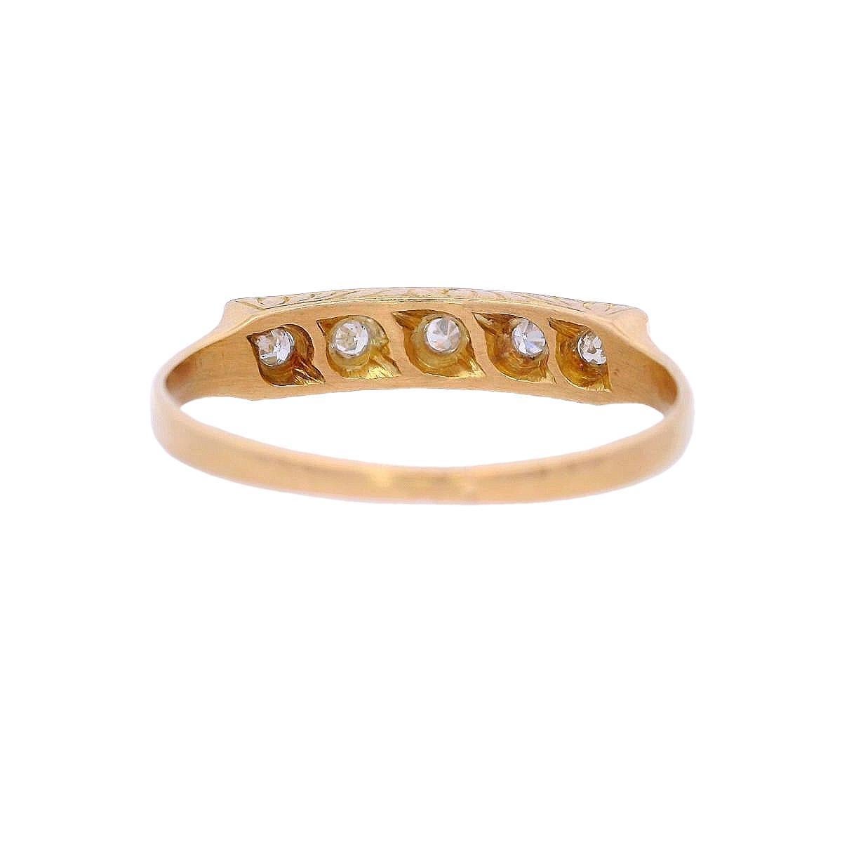 Anello Art Deco 1915 in oro 18kt e platino con diamante in vendita 2