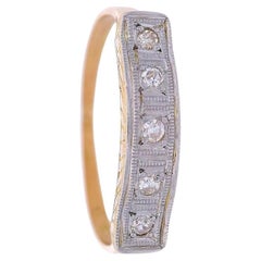 Art Deco 1915 Ring in 18kt Gold and Platinum with Diamond