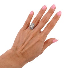 Art Deco 1915 Ring in 18kt Gold with Diamonds and Sapphires