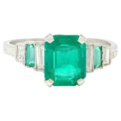 art-deco-0-97-ctw-emerald-cut-diamond-platinum-vintage-engagement-ring