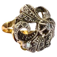 Art Deco 1920-1925 Diamond and  Silver Ring