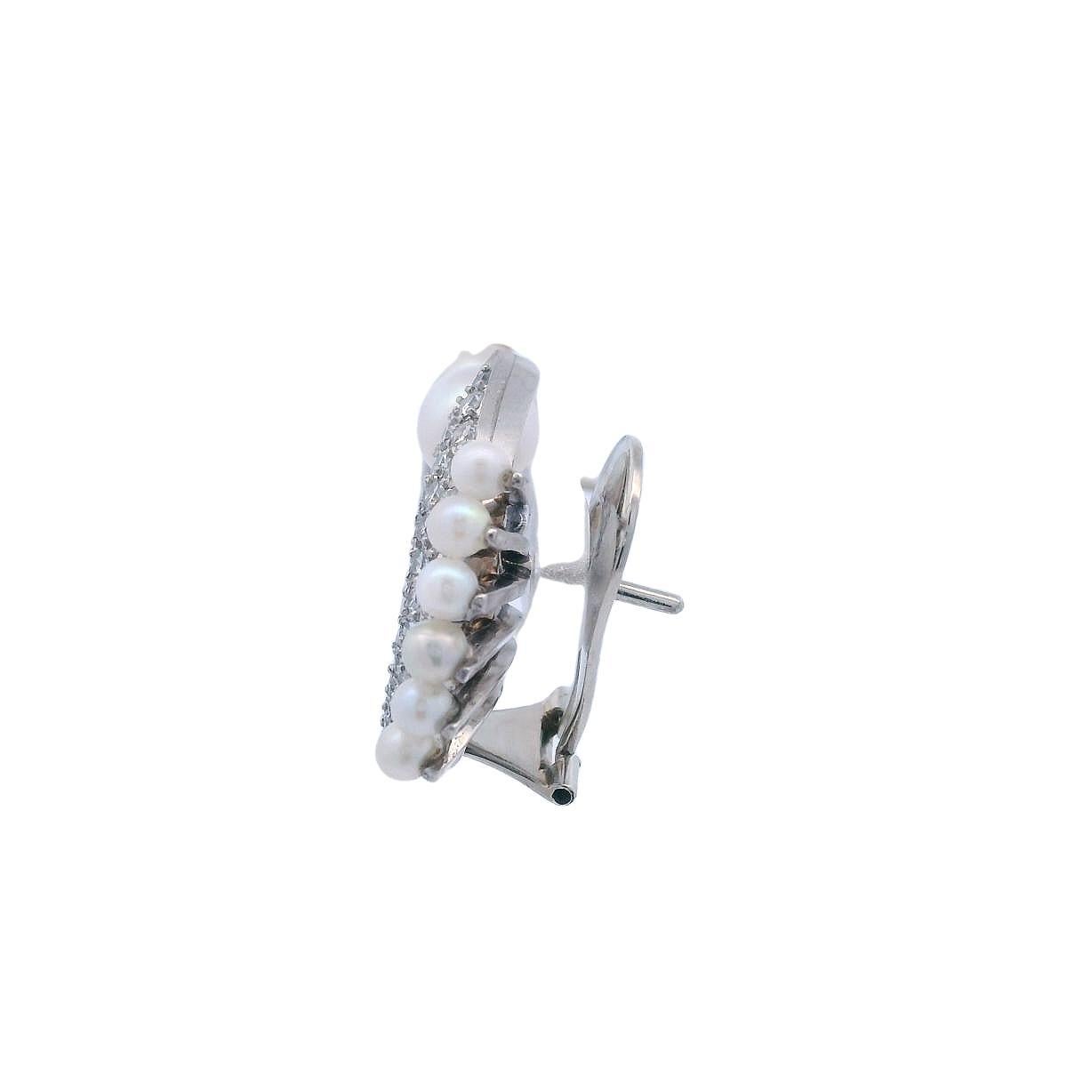 Anelli in platino Art Deco 1920 con perle e 1,30 carati di diamanti In condizioni ottime in vendita a Aventura, FL