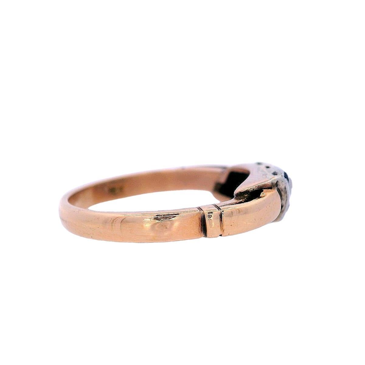 Art Deco 1920 Ring 18kt in Gold and Platinum with Diamonds and Sapphires In Excellent Condition In Aventura, FL