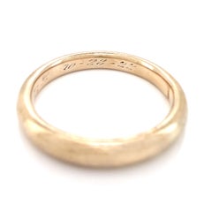 Art Deco 1920s 10K Yellow Gold JR Wood Band, Wedding Ring, 10-28-22, Size 7.75