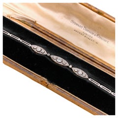 Antique Art Deco 1920s 18K Gold & Platinum 1.3ctw Diamond Bracelet or Brooch