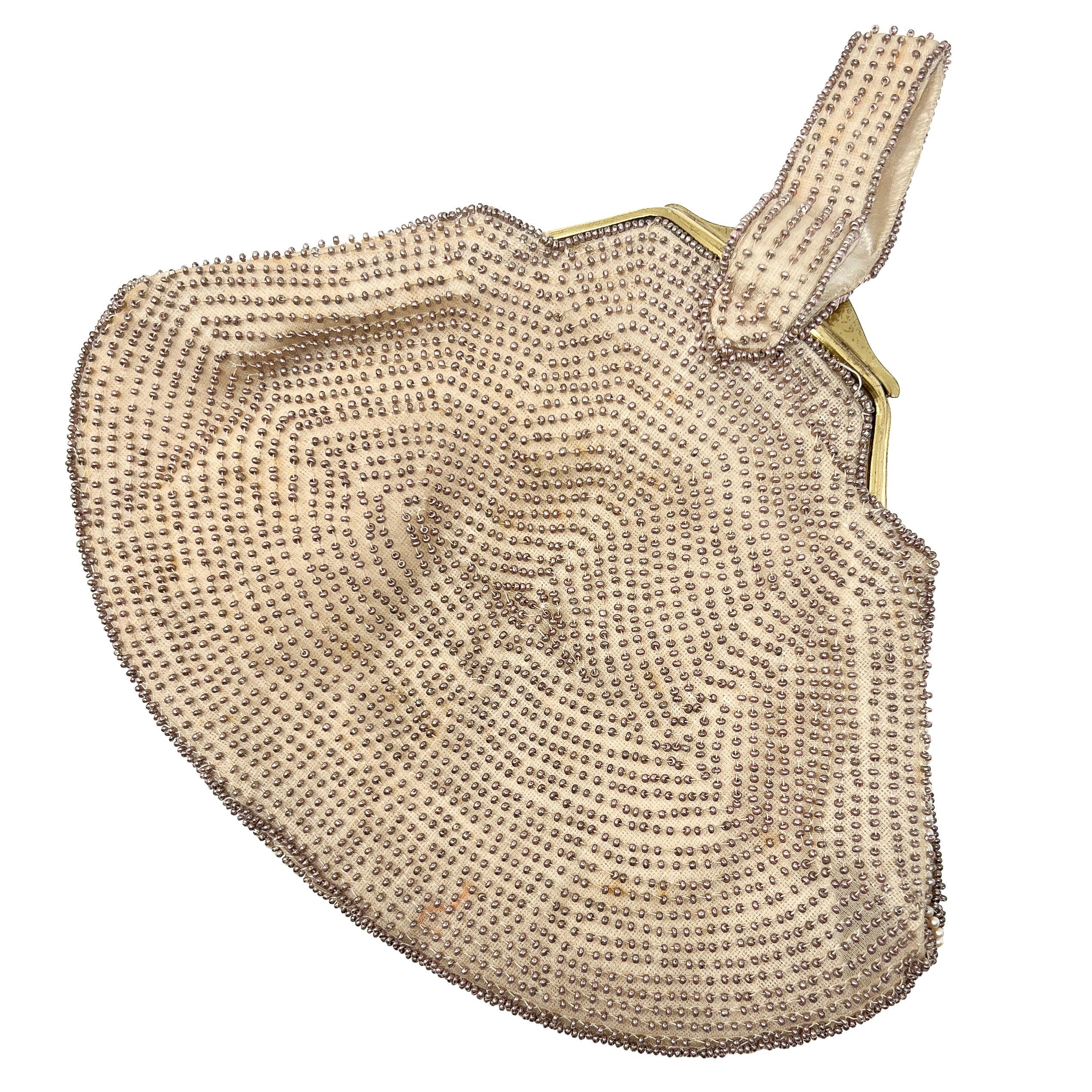 Pochette da sera vintage con perline 