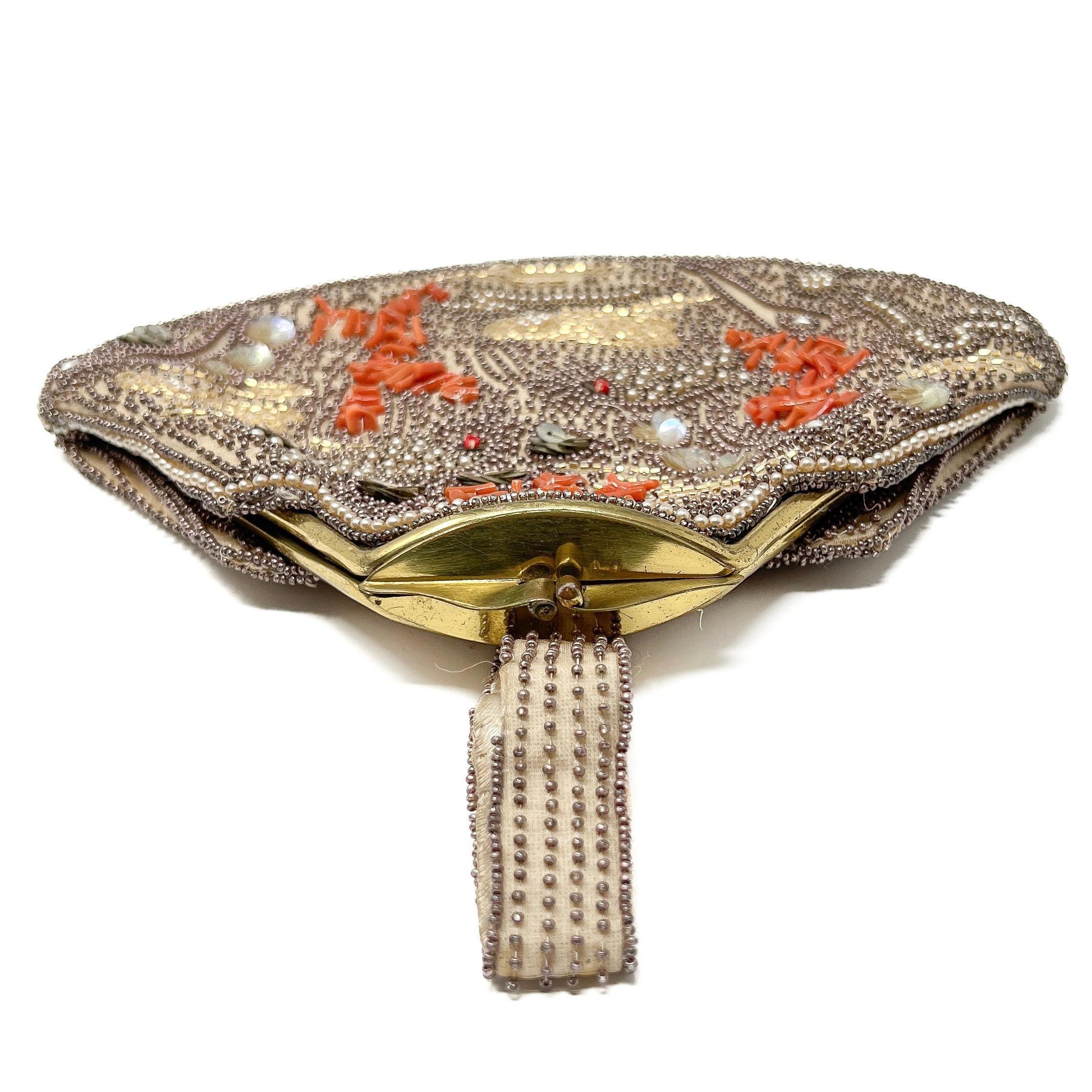 Pochette da sera vintage con perline 