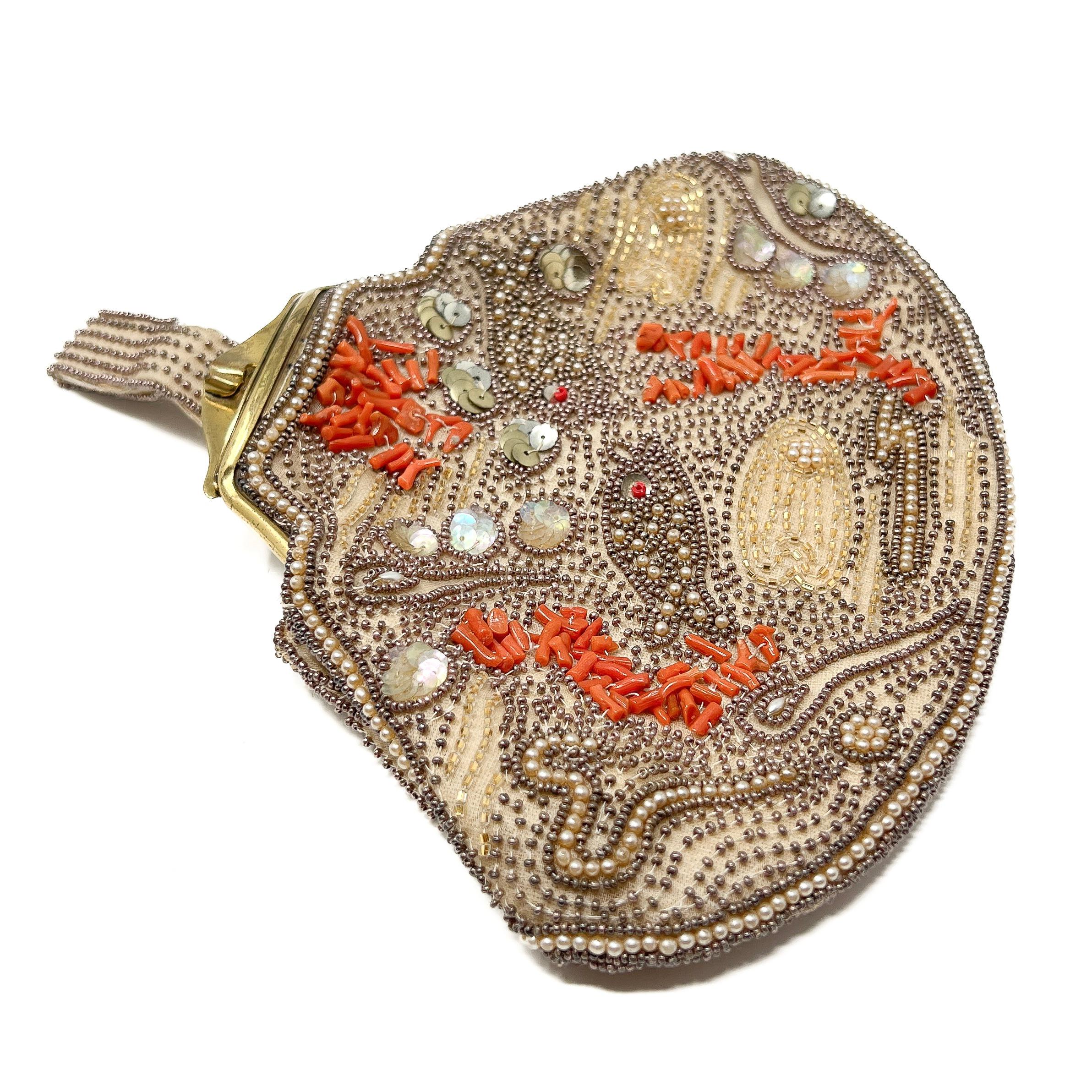 Pochette da sera vintage con perline 